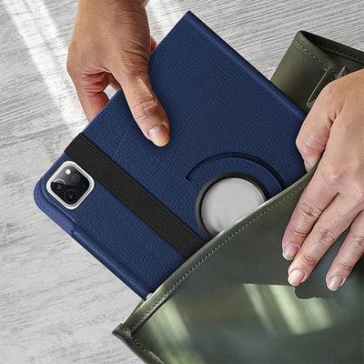 PureGuardCases 360° Rotating Leather Stand Case for iPad