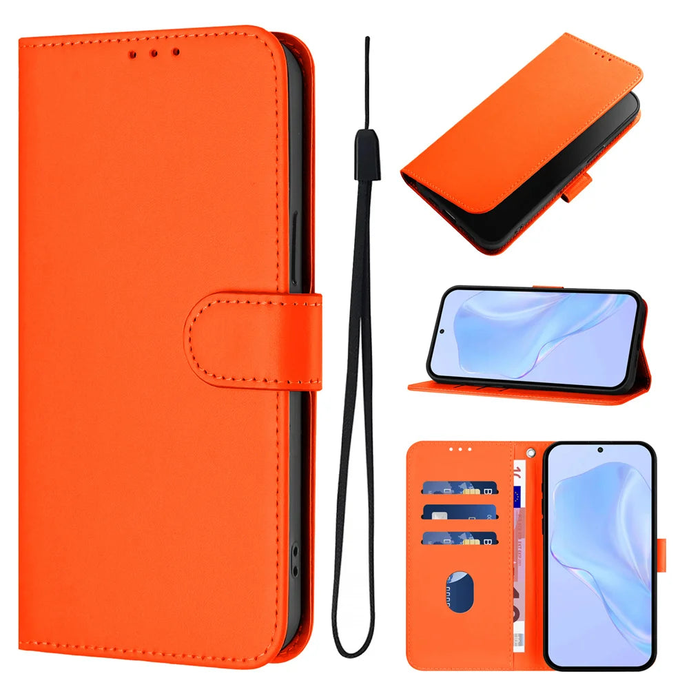Wristlet Wallet Case Galaxy S23-S26, Orange