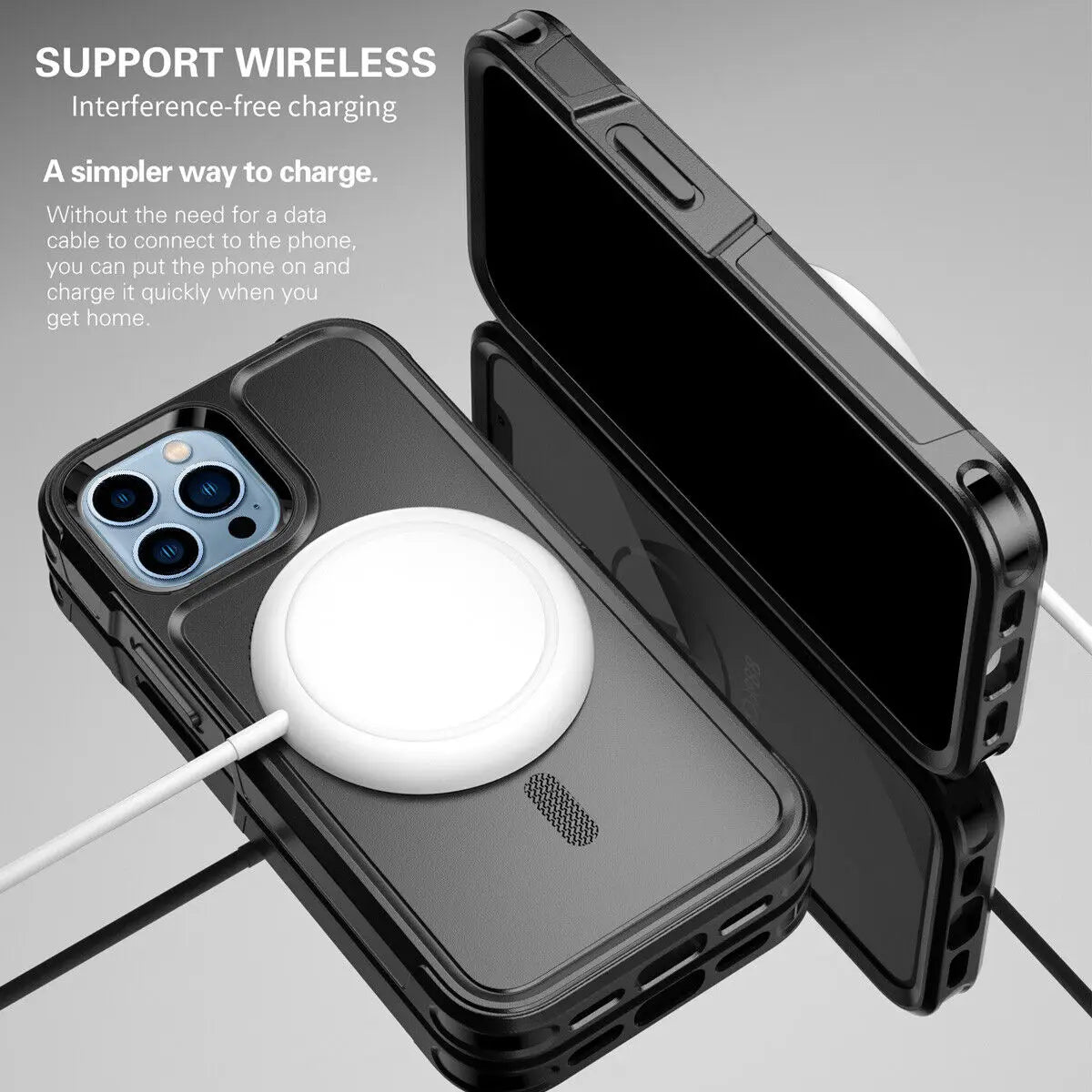 PureGuardCases Military Grade Tough iPhone Case – MagSafe Shockproof Protective Cover
