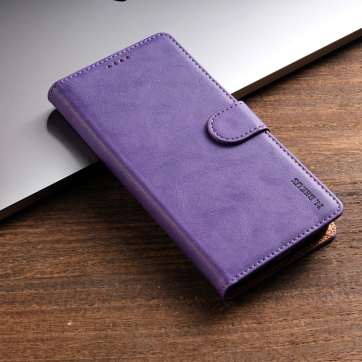 Purple classic magnetic leather flip wallet case for Samsung Galaxy A72, A53, A52, A34, A33, A32, A14 and A13
