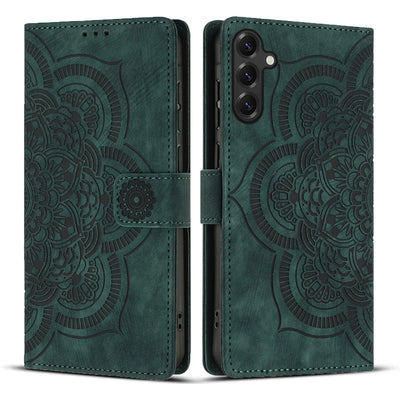Mandala Wallet Case Galaxy S20-S26, Green