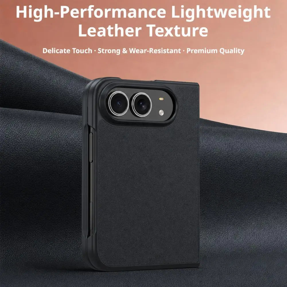 Slim Grid Leather Case iPhone Duo, slim profile