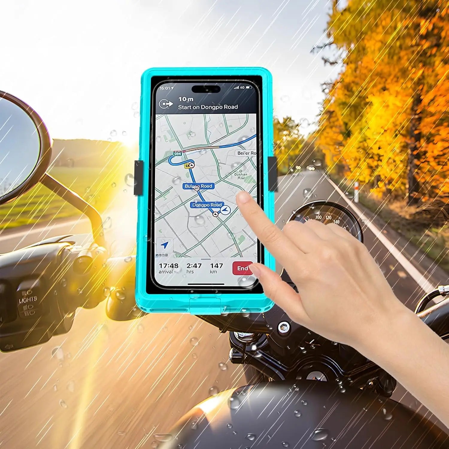 PureGuardCases IP68 Waterproof Phone Pouch for Phones Up to 6.9"