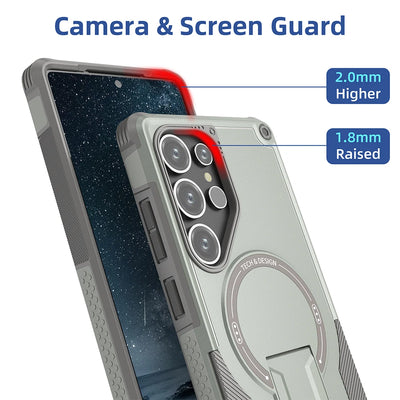 Fold Stand Armor Case Galaxy S & A, front & back