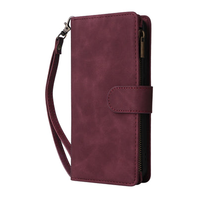 PureGuardCases Zipper Leather Wallet Case for Google Pixel
