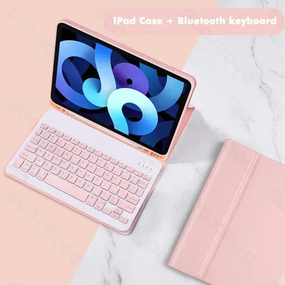 PureGuardCases Colorful Bluetooth Keyboard Case for iPad