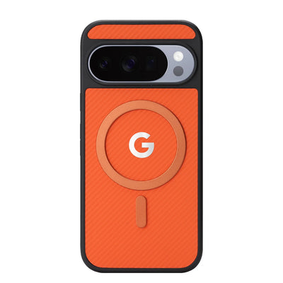 PureGuardCases Carbon Fiber Magnetic Leather Case for Google Pixel