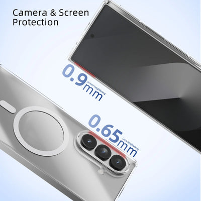 PureGuardCases Clear Magnetic Armor Case for Samsung Galaxy Z Fold