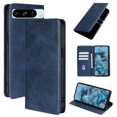 PureGuardCases Magnetic Leather Wallet Case for Google Pixel