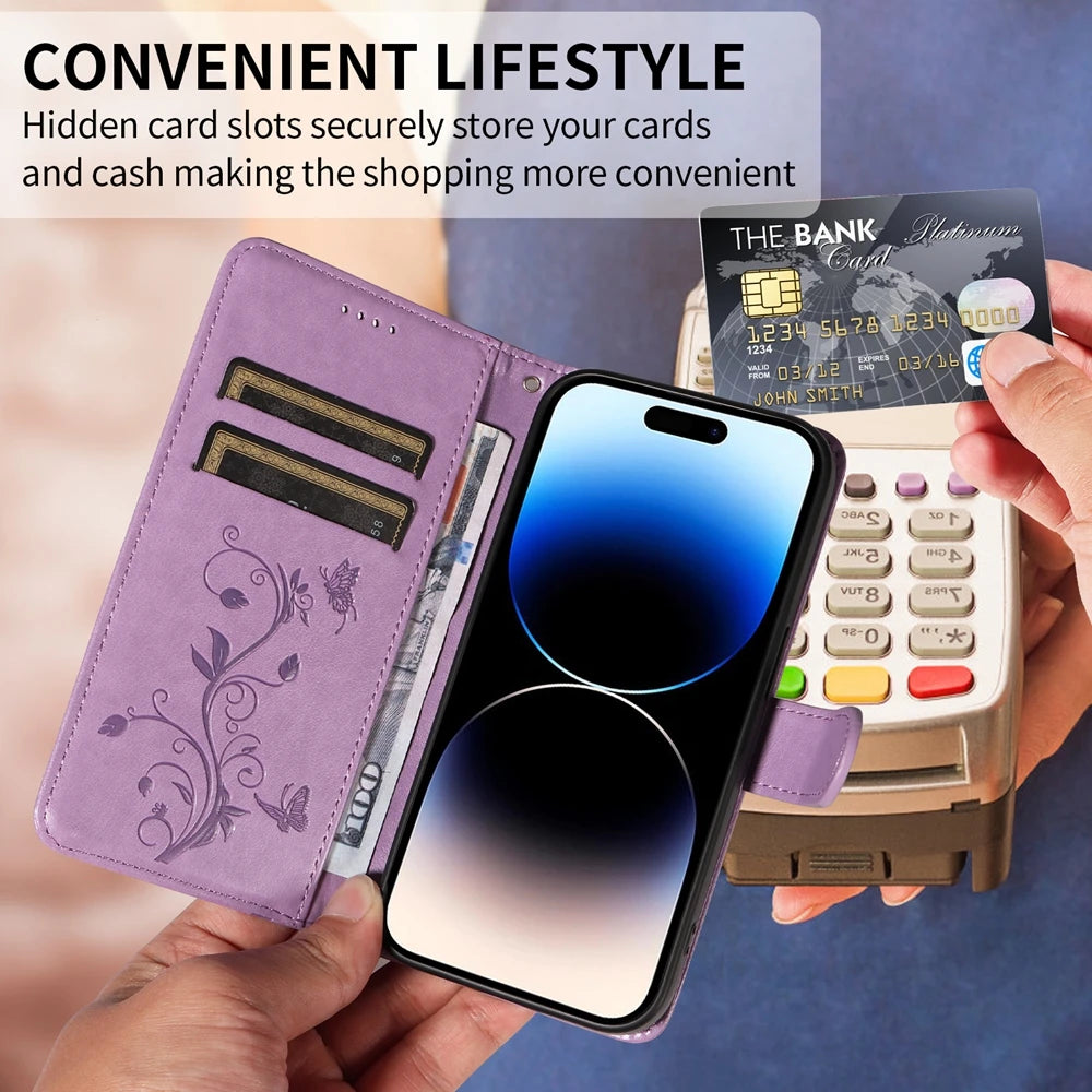 Butterfly Wallet Case iPhone 18 Pro Max, corner armor