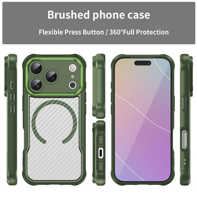 PureGuardCases Carbon Fiber Armor iPhone Case – MagSafe Shockproof Cover