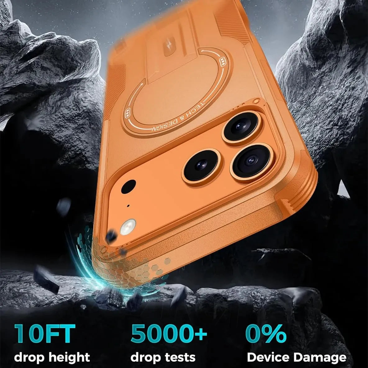 PureGuardCases Invisible Bracket MagSafe iPhone Case – Magnetic Stand Shockproof Cover