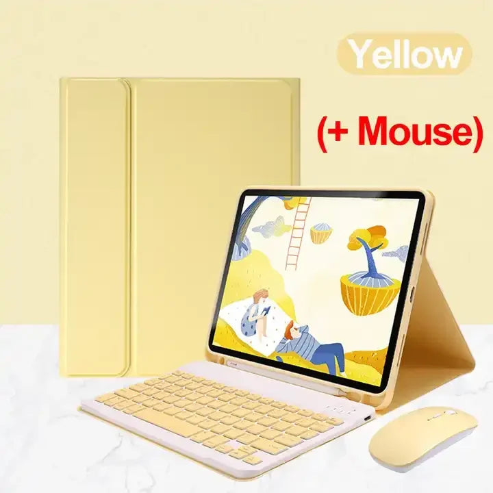 PureGuardCases Colorful Bluetooth Keyboard Case for iPad