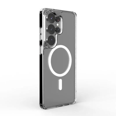 Clear Magnetic Armor Case Galaxy S20-S26, front & back