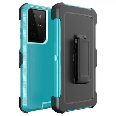 PureGuardCases 3-in-1 Military Armor Belt Clip Case for Samsung Galaxy