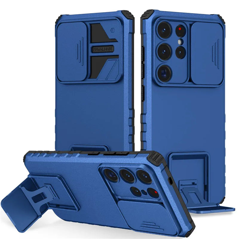 PureGuardCases Armor Case with Sliding Camera Cover for Samsung Galaxy