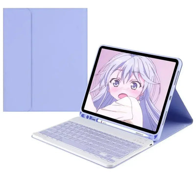 PureGuardCases Colorful Bluetooth Keyboard Case for iPad