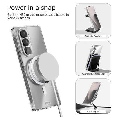 PureGuardCases Clear Magnetic Armor Case for Samsung Galaxy Z Fold
