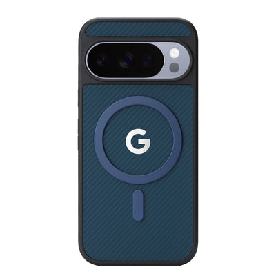 PureGuardCases Carbon Fiber Magnetic Leather Case for Google Pixel