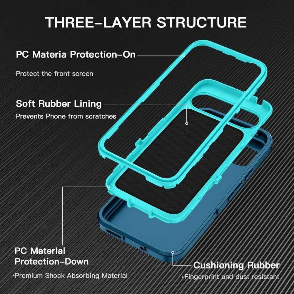 3-Layer Rugged Case Pixel 8-11, corner armor