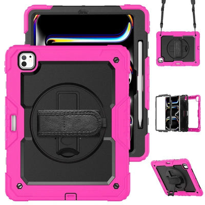 PureGuardCases Rugged Kickstand Case with Shoulder Strap for iPad