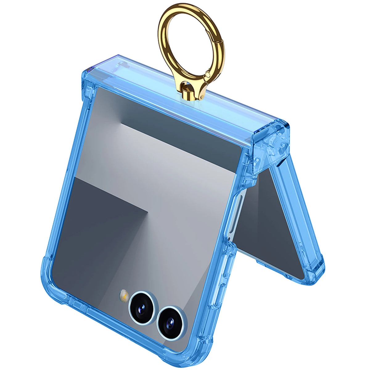 Ring Holder Hinge Clear Case for Samsung Galaxy Z Flip 7-5 - Product View 4