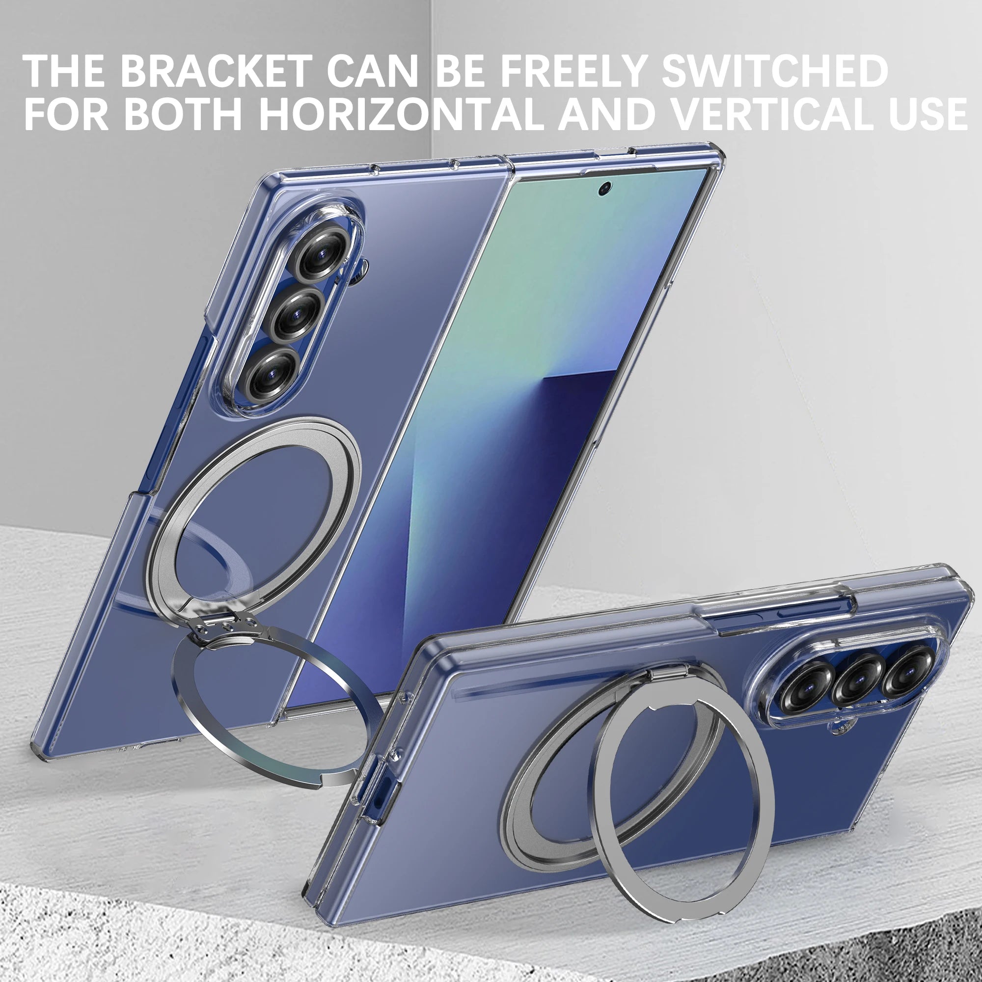 PureGuardCases Clear Magnetic Case for Samsung Galaxy Z Fold