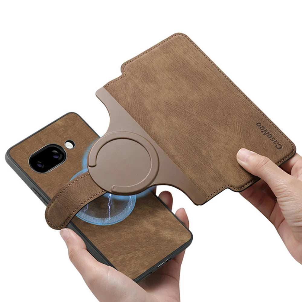 2-in-1 Detachable RFID Magnetic Leather Wallet Case for Google Pixel - Product View 7