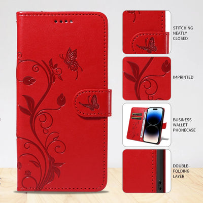 Luxury Butterfly Flower Vine Flip Leather Wallet Case For Samsung Galaxy A06 A16 A26 A36 A56 A05 A05S A15 A25 A35 A55 5G A07 A17