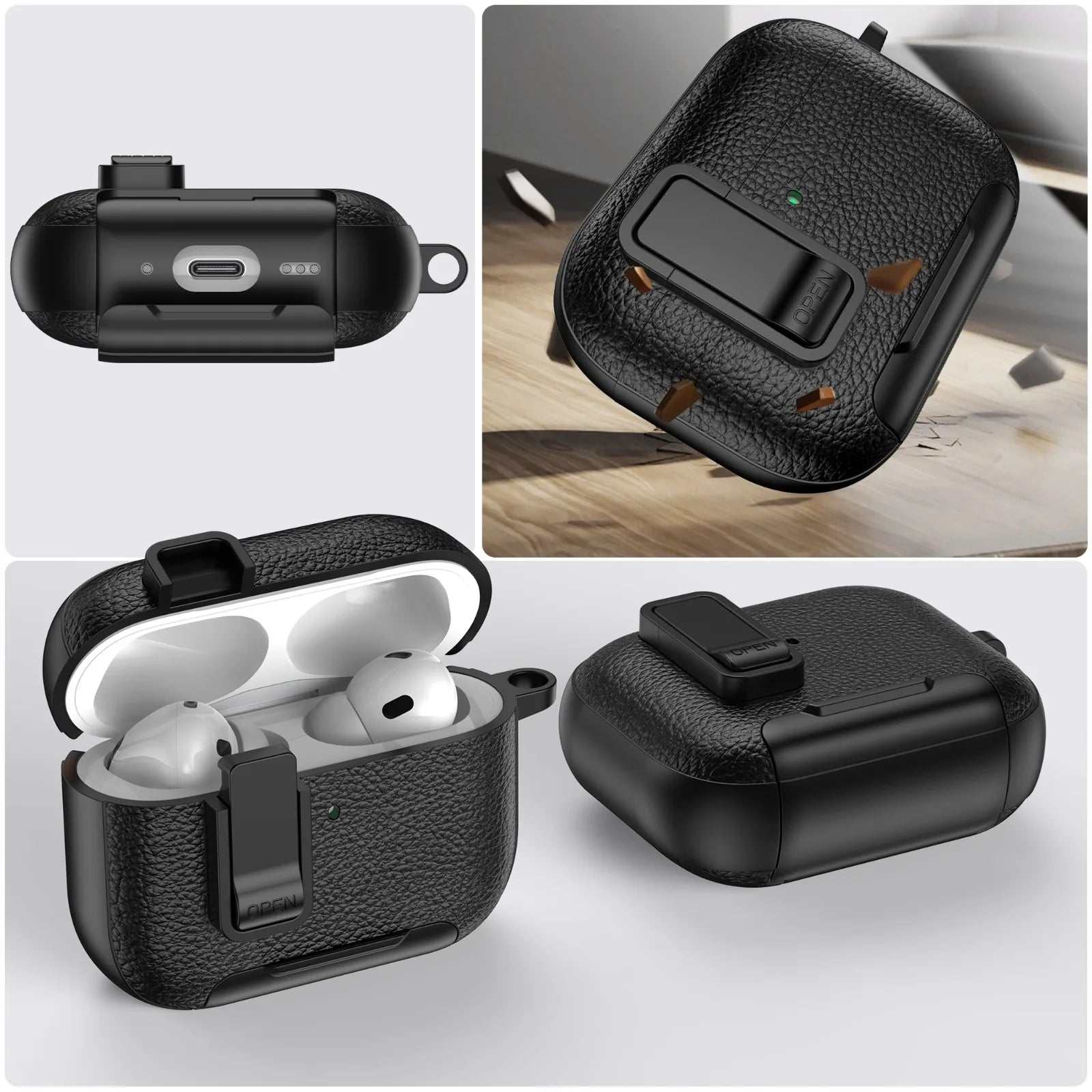 PureGuardCases Phone Stand Shockproof Case for AirPods