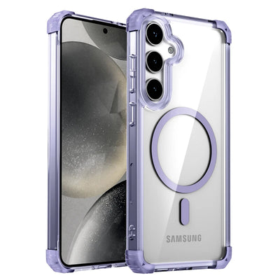PureGuardCases Clear Magnetic Armor Case for Samsung Galaxy