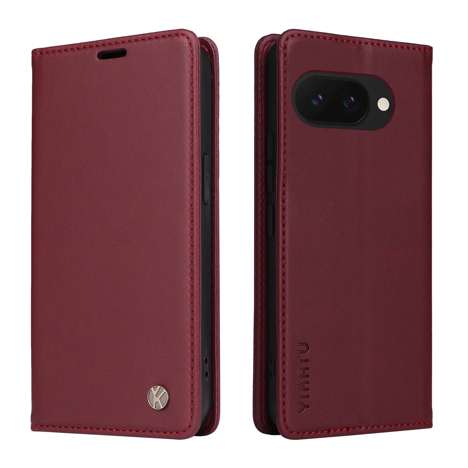 PureGuardCases Magnetic Leather Wallet Case for Google Pixel