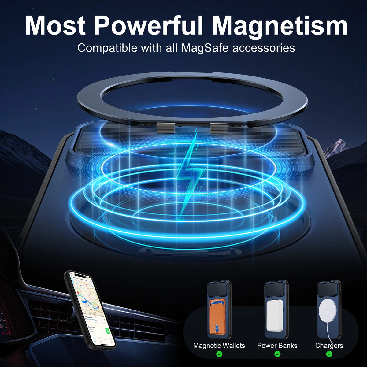 360° Rotatable MagSafe Ring Stand Rugged Case with Flip Camera Cover for iPhone 17, Air & 16-11 - Product View 7
