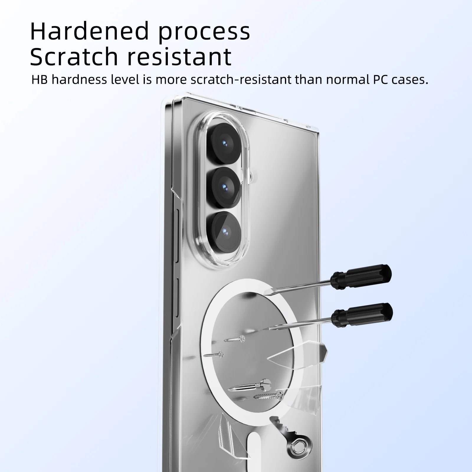 PureGuardCases Clear Magnetic Armor Case for Samsung Galaxy Z Fold