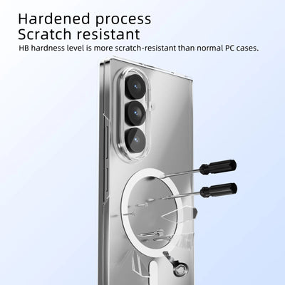PureGuardCases Clear Magnetic Armor Case for Samsung Galaxy Z Fold