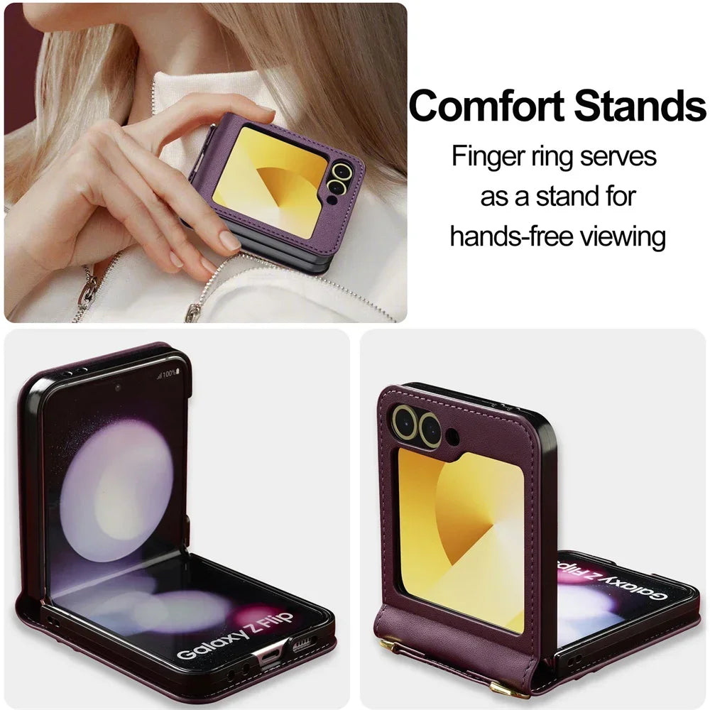 Crossbody Wallet Case for Samsung Galaxy Z Flip 7 FE-Flip 3 - Product View 6