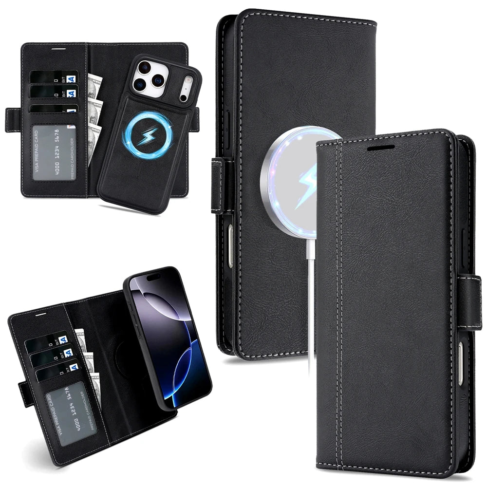 2-in-1 MagSafe Wallet for iPhone, Black