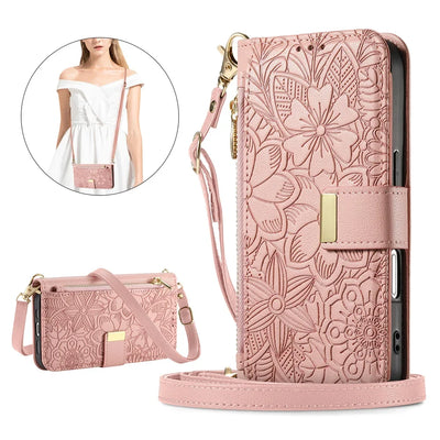 Zipper Crossbody Case iPhone 18 Pro/Max, Pink