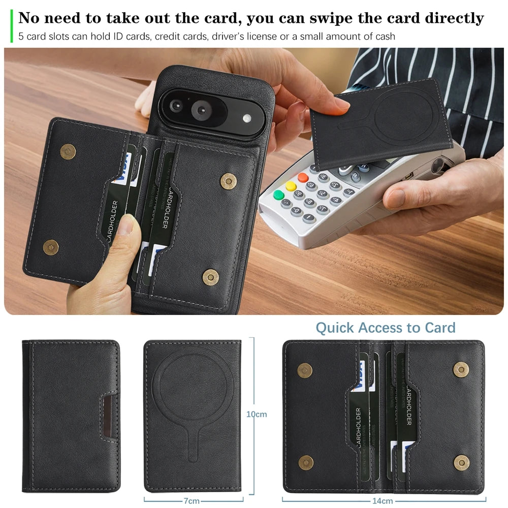 2-in-1 Magnetic Wallet Pixel 11, 2-in-1 view