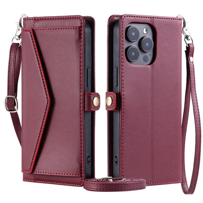 PureGuardCases Crossbody Leather Wallet iPhone Case – Card Pocket Shoulder Cover