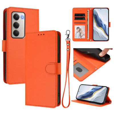 Lanyard Flip Wallet Case iPhone 11-18, Orange