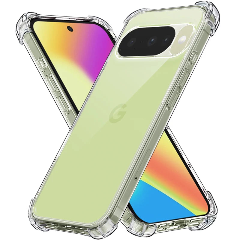 PureGuardCases Clear Shockproof Bumper Case for Google Pixel