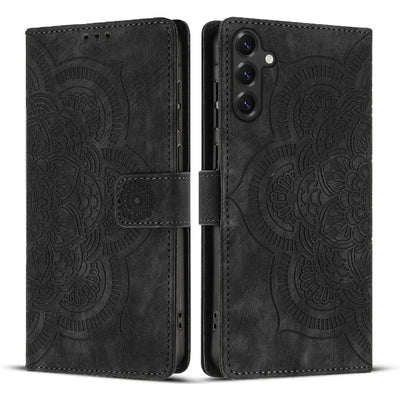Mandala Wallet Case Galaxy S20-S26, Black