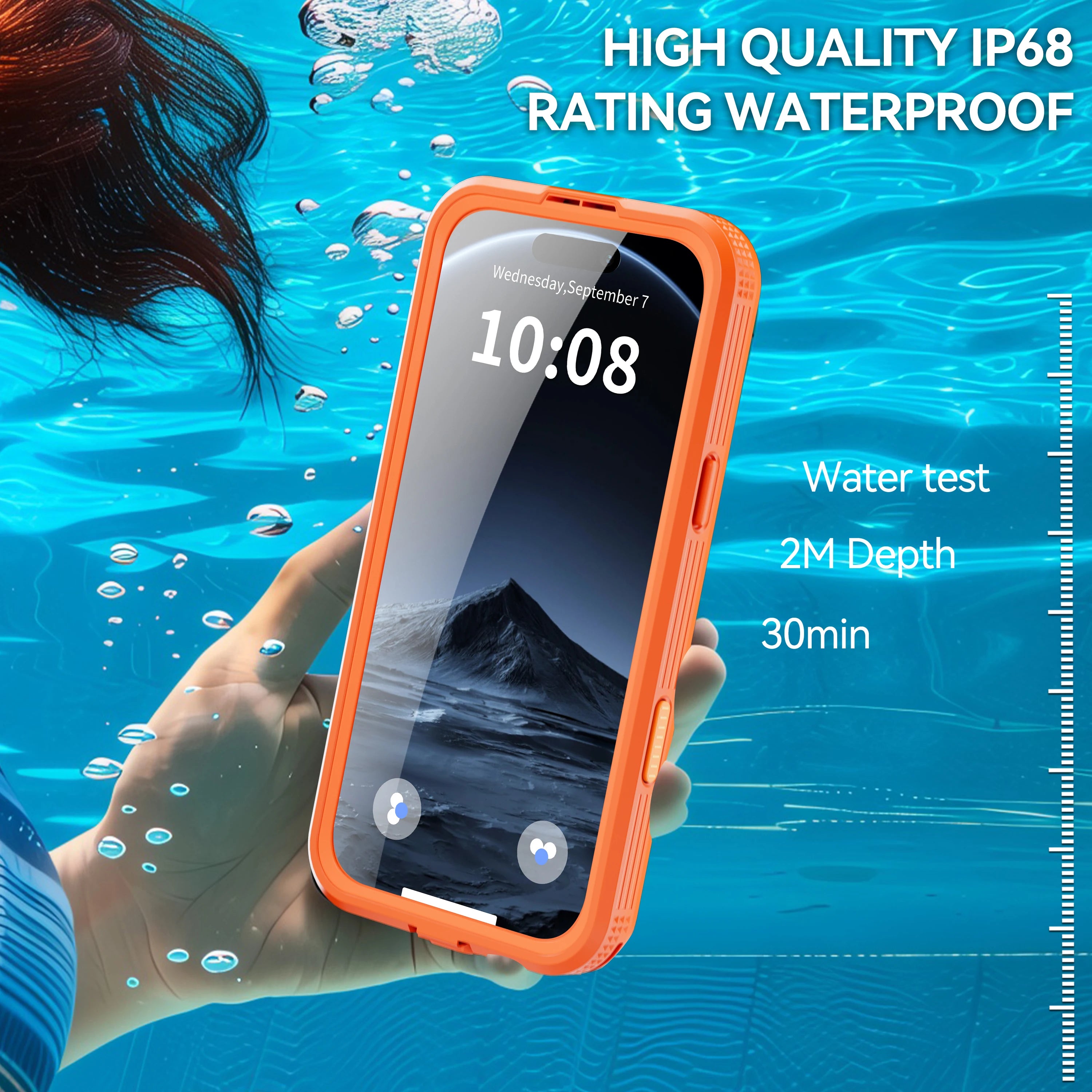 PureGuardCases IP68 Waterproof iPhone Case – MagSafe Diving & Swimming Protective Cover