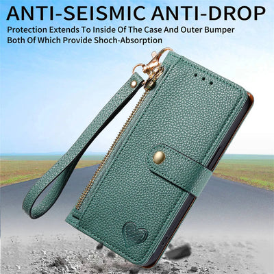 Zipper Wallet Case with Wrist Strap for Google Pixel 10-6 - Product View 5