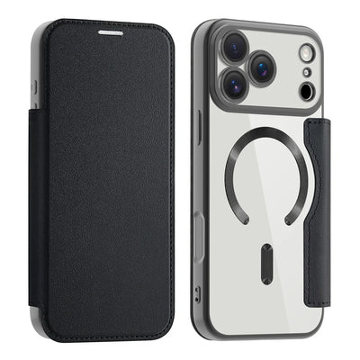 Clear Flip MagSafe Case iPhone 11-18, Black