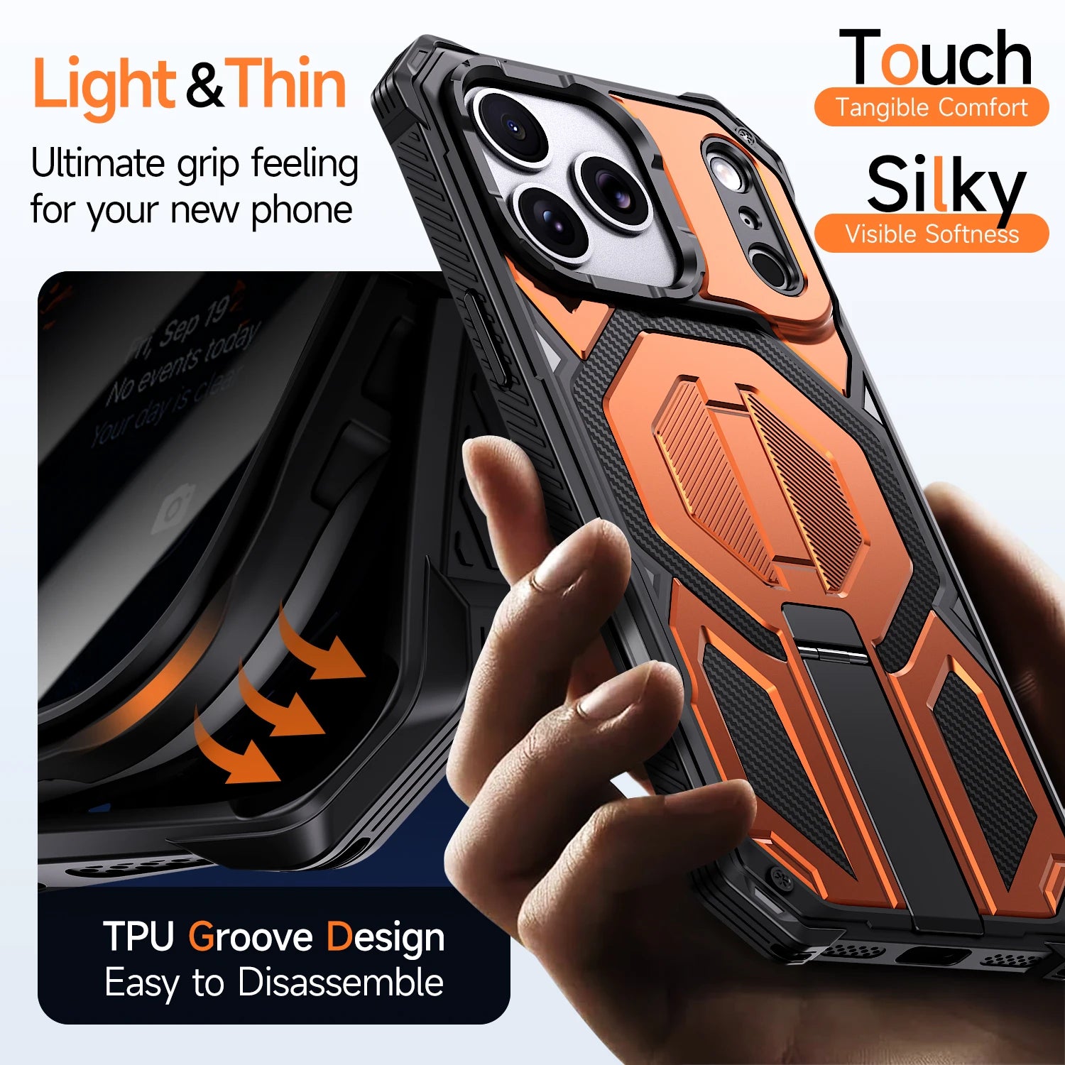 PureGuardCases Metal Stand Armor iPhone Case – MagSafe Shockproof Cover
