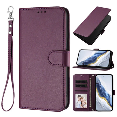 Lanyard Flip Wallet Case iPhone 11-18, Violet