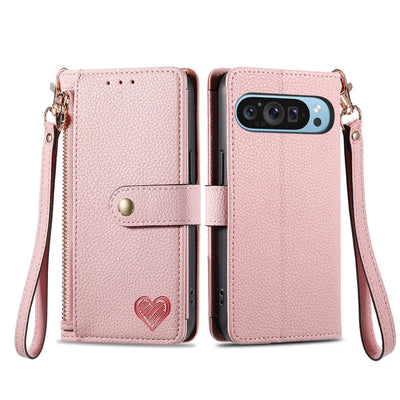 Zipper Wallet Case with Wrist Strap for Google Pixel 10-6 - Product View 12