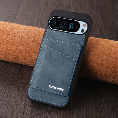 PureGuardCases Business Magnetic Leather Wallet Case for Google Pixel